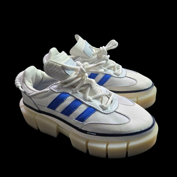 Adidas Ivy Park Super Sleek Sneakers White Chunky Platform Flatform Leather 7.5 - Picture 3 of 16